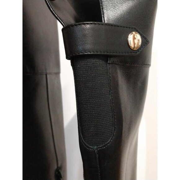 INC International Concepts Karmennl Black Leather Over-Knee-High Boots Size 7 - Picture 10 of 13